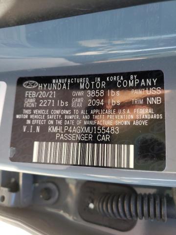 2021 HYUNDAI ELANTRA L KMHLP4AGXMU155483