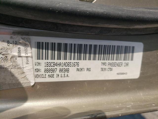 2010 DODGE CALIBER SX 1B3CB4HA1AD651676