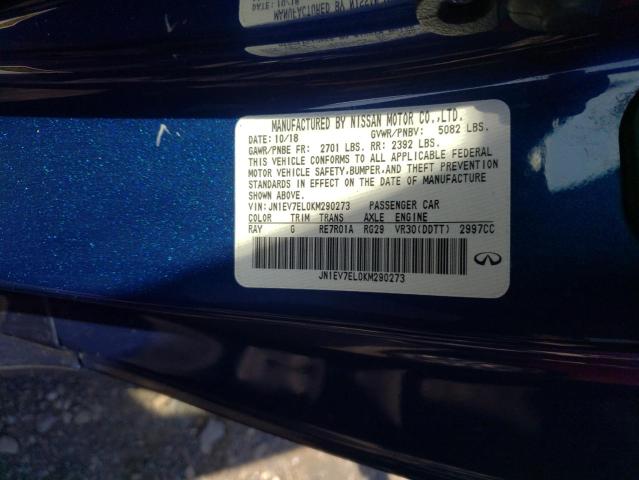2019 INFINITI Q60 PURE JN1EV7EL0KM290273