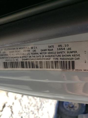 2010 VOLKSWAGEN NEW BEETLE 3VWRG3AG2AM028362