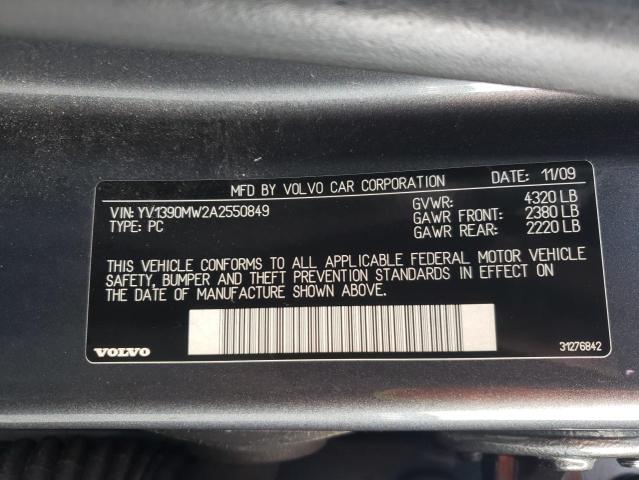 2010 VOLVO V50 YV1390MW2A2550849