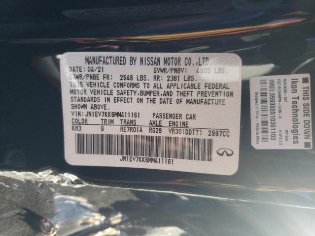 2021 INFINITI Q60 LUXE JN1EV7KK6MM411161