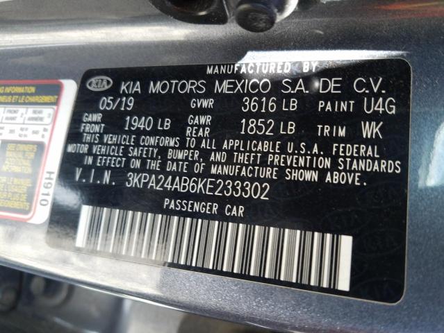 3KPA24AB6KE233302 KIA RIO S