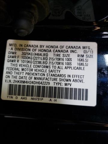 2013 HONDA CRV LX 2HKRM4H34DH642229