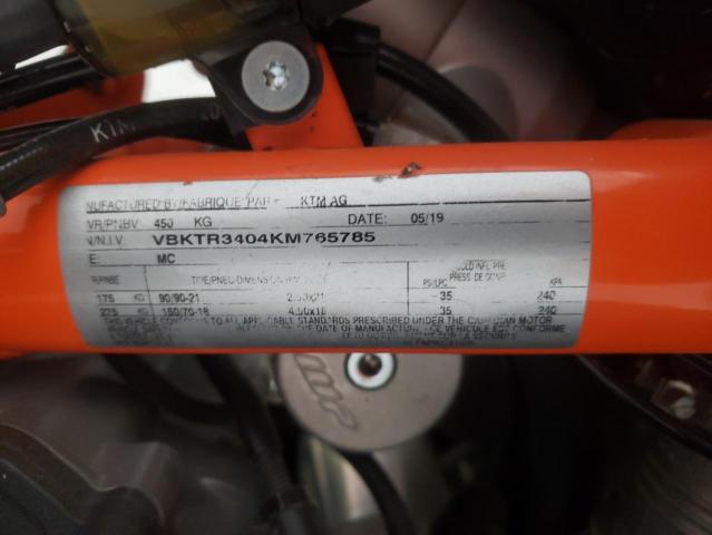 2019 KTM 790 ADVENT VBKTR3404KM765785