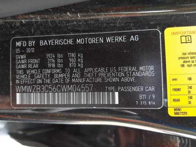 2012 MINI COOPER COU WMWZB3C56CWM04557