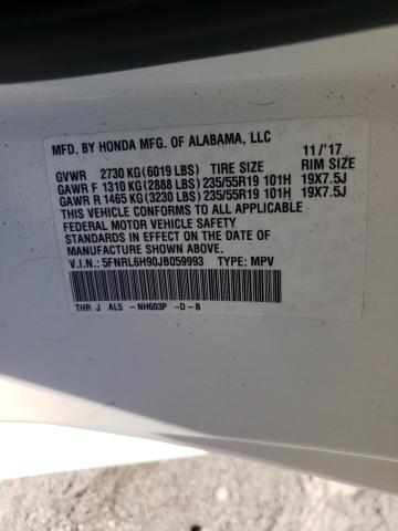 2018 HONDA ODYSSEY EL 5FNRL6H90JB059993