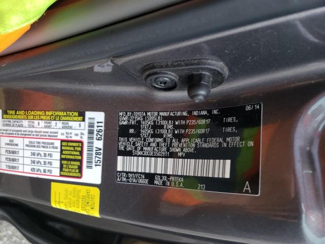 2014 TOYOTA SIENNA L 5TDKK3DC0ES502911