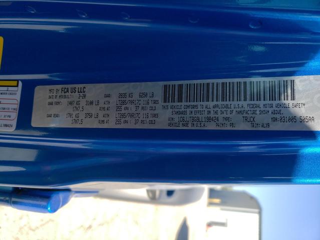2020 JEEP GLADIATOR 1C6JJTBG9LL198424
