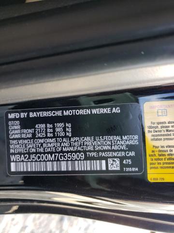 2021 BMW M240I WBA2J5C00M7G35909