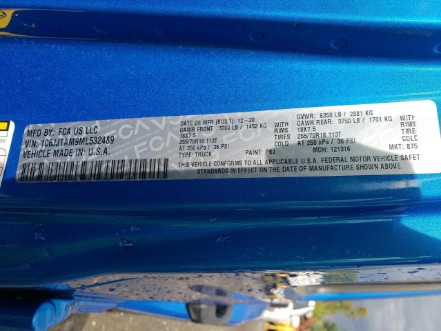 2021 JEEP GLADIATOR 1C6JJTAM9ML532489