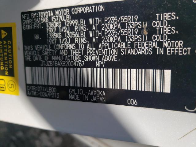 2011 LEXUS RX 450 JTJZB1BAXB2004767