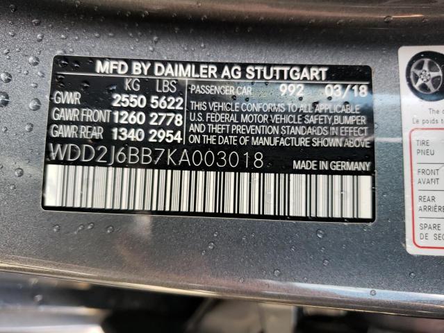 2019 MERCEDES-BENZ CLS AMG 53 WDD2J6BB7KA003018