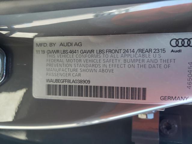 2020 AUDI A3 S-LINE WAUBEGFF8LA038909