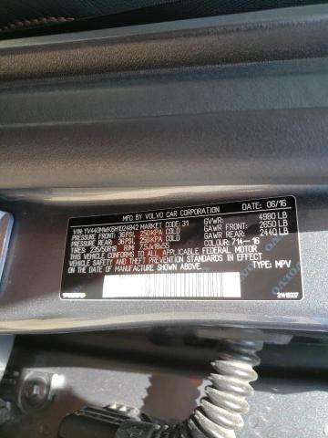 2017 VOLVO V60 CROSS YV440MWK6H1024842