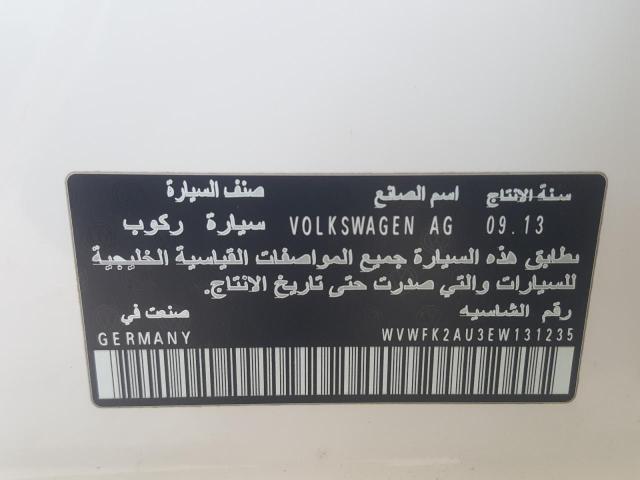 VIN: WVWFK2AU3EW131235 Auction: COPART UAE Lot: 59056921 Location: DUBAI INDUSTRIAL CITY - DUBAI WVWFK2AU3EW131235 VOLKSWAGEN GOLF 2014 WHITE Photo 11
