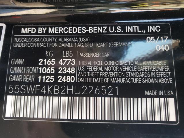 2017 MERCEDES-BENZ C 300 4MAT 55SWF4KB2HU226521