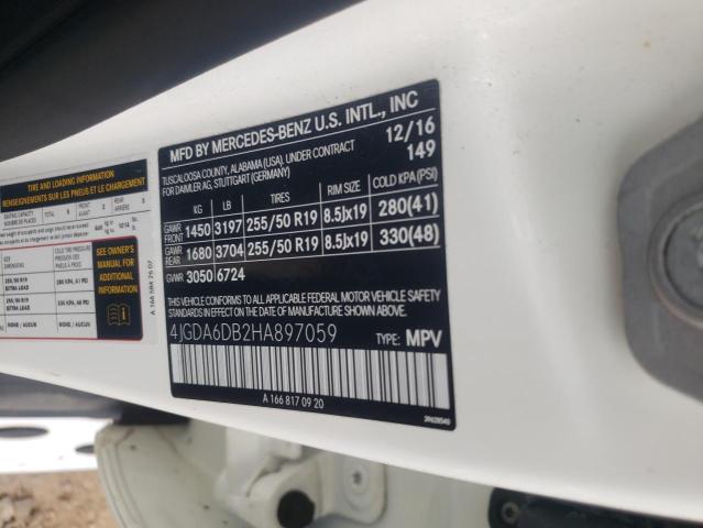 2017 MERCEDES-BENZ GLE 550E 4 4JGDA6DB2HA897059