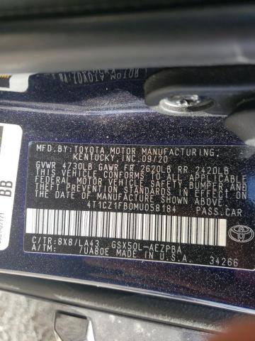 2021 TOYOTA AVALON LIM 4T1CZ1FB0MU058184
