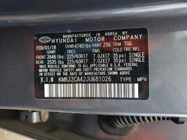 2018 HYUNDAI TUCSON XM8J2CA42JU681026