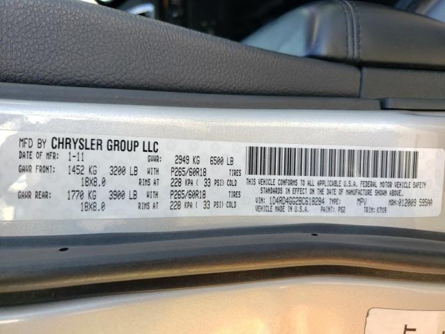 2011 DODGE DURANGO CR 1D4RD4GG2BC618284