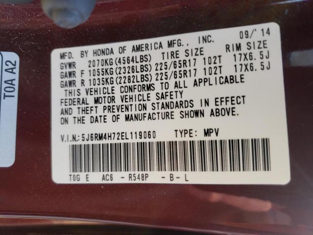 5J6RM4H72EL119060 Honda CR-V EXL