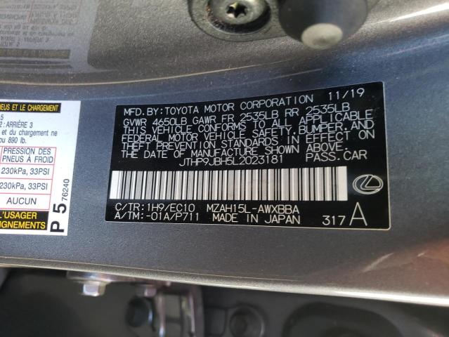 2020 LEXUS UX 250H JTHP9JBH5L2023181