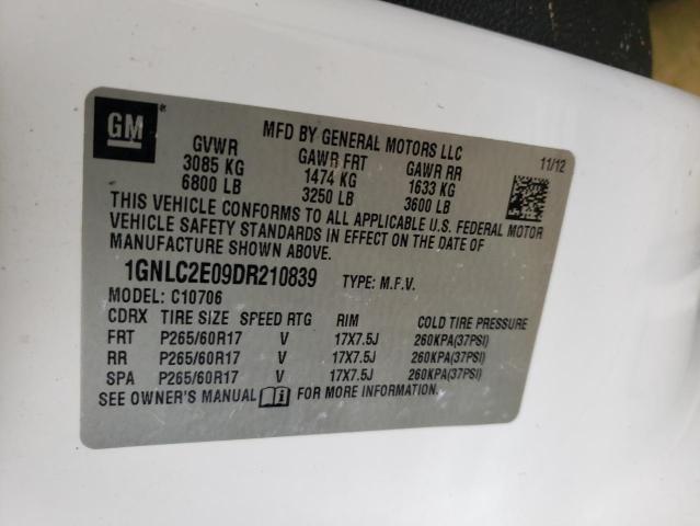2013 CHEVROLET TAHOE POLI 1GNLC2E09DR210839