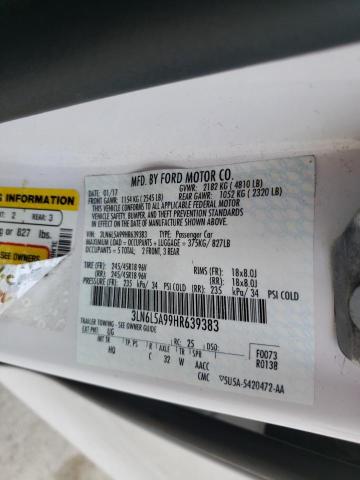 2017 LINCOLN MKZ PREMIE 3LN6L5A99HR639383