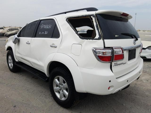 VIN: MHFYU59G597010259 Auction: COPART UAE Lot: 59783631 Location: DUBAI INDUSTRIAL CITY - DUBAI VIN: MHFYU59G597010259 TOYOTA FORTUNER 2009 WHITE Photo 3