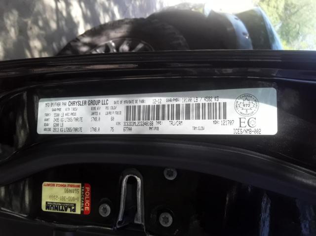 2012 DODGE RAM 3500 L 3C63D3ML2CG348168