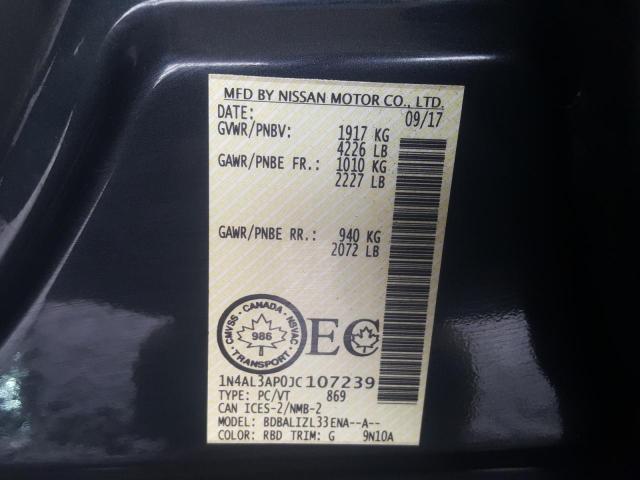VIN: 1N4AL3AP0JC107239 Auction: COPART UAE Lot: 59785601 Location: DUBAI INDUSTRIAL CITY - DUBAI 1N4AL3AP0JC107239 NISSAN ALTIMA 2018 GRAY Photo 11