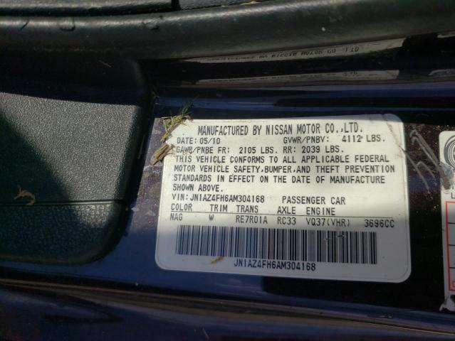 2010 NISSAN 370Z JN1AZ4FH6AM304168