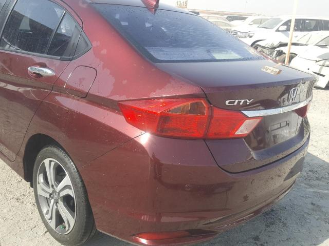 VIN: MRHGM6669GP031345 Auction: COPART UAE Lot: 59056971 Location: DUBAI INDUSTRIAL CITY - DUBAI MRHGM6669GP031345 HONDA CITY 2016 RED Photo 10