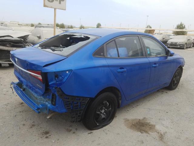 VIN: LSJA36E38LZ016088 Auction: COPART UAE Lot: 59953621 Location: DUBAI INDUSTRIAL CITY - DUBAI VIN: LSJA36E38LZ016088 MG 5 2020 BLUE Photo 4