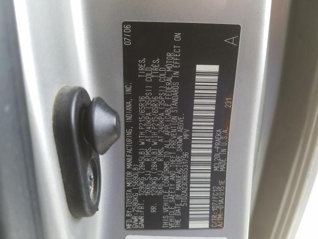 VIN: 5TDZA23C86S531796 Auction: COPART UAE Lot: 59577251 Location: DUBAI INDUSTRIAL CITY - DUBAI VIN: 5TDZA23C86S531796 TOYOTA SIENNA 2006 GRAY Photo 11