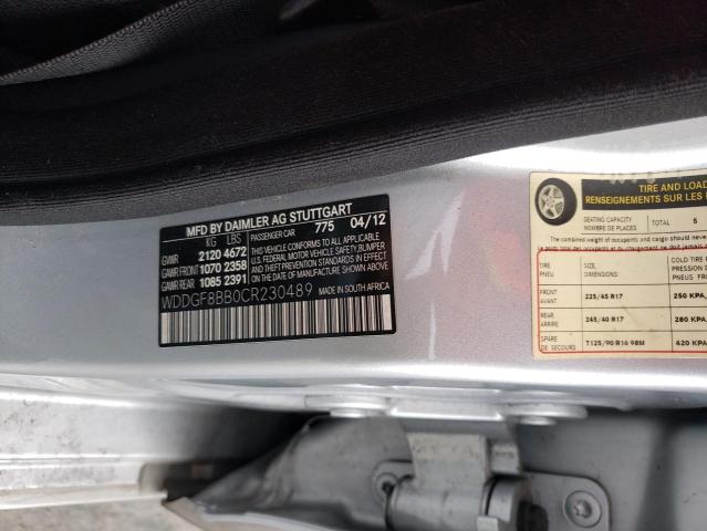 2012 MERCEDES-BENZ 350 WDDGF8BB0CR230489