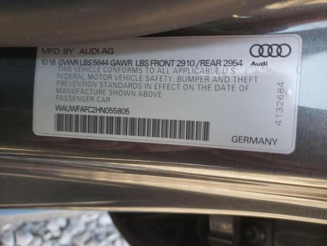 2017 AUDI S7 PREMIUM WAUWFAFC2HN055805
