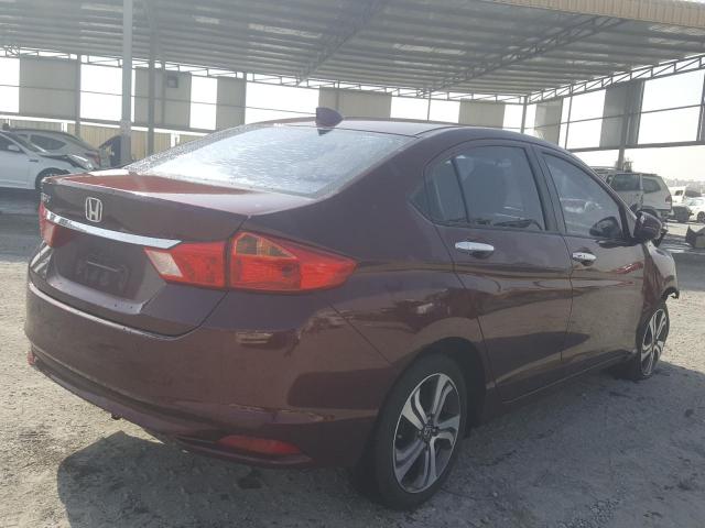 VIN: MRHGM6669GP031345 Auction: COPART UAE Lot: 59056971 Location: DUBAI INDUSTRIAL CITY - DUBAI MRHGM6669GP031345 HONDA CITY 2016 RED Photo 4
