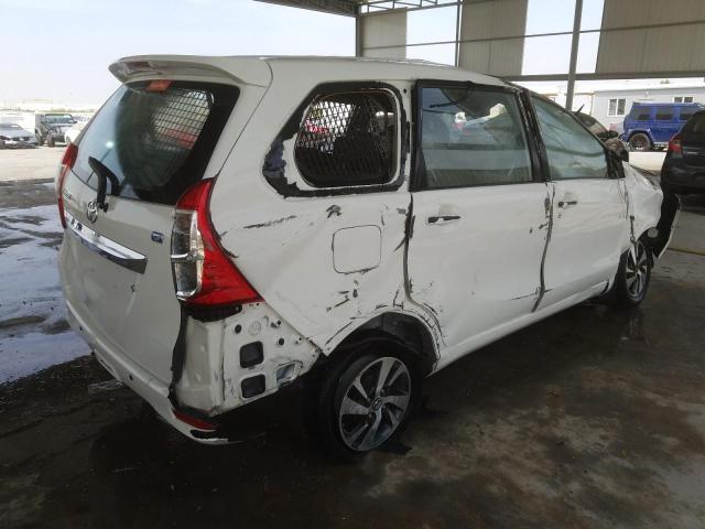 VIN: MHKMF5CF7JK001686 Auction: COPART UAE Lot: 59578101 Location: DUBAI INDUSTRIAL CITY - DUBAI VIN: MHKMF5CF7JK001686 TOYOTA AVANZA 2018 WHITE Photo 4