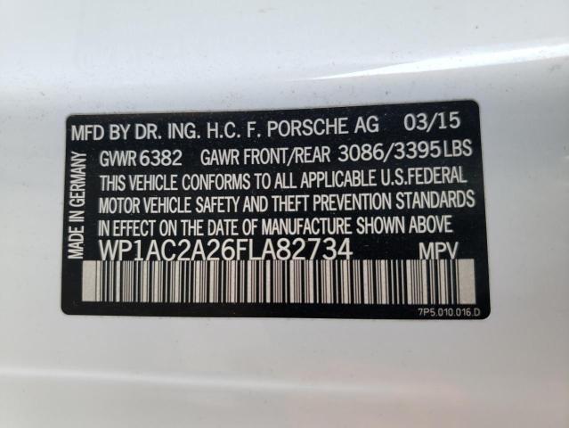 2015 PORSCHE CAYENNE TU WP1AC2A26FLA82734