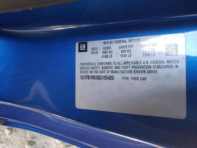 2016 CHEVROLET CAMARO LT - 1G1FB1RX0G0165429