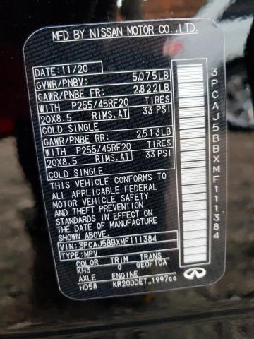 2021 INFINITI QX50 LUXE 3PCAJ5BBXMF111384