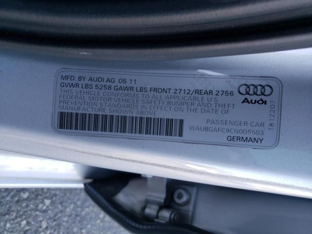 2012 AUDI A6 WAUBGAFC9CN005603