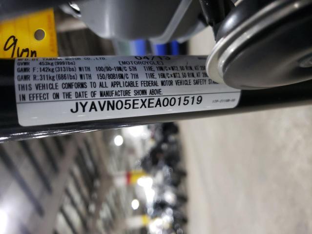 2014 YAMAHA XVS950 CU JYAVN05EXEA001519