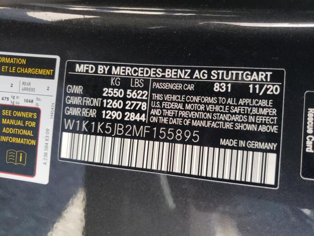 2021 MERCEDES-BENZ E 450 W1K1K5JB2MF155895