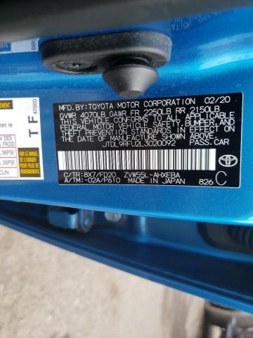 2020 TOYOTA PRIUS LE JTDL9RFU2L3020092