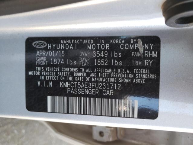 2015 HYUNDAI ACCENT GS KMHCT5AE3FU231712