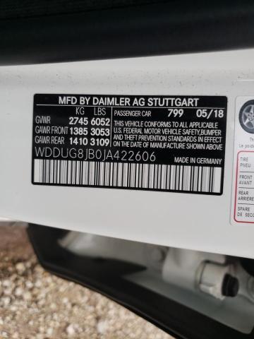 2018 MERCEDES-BENZ S 63 AMG 4 WDDUG8JB0JA422606