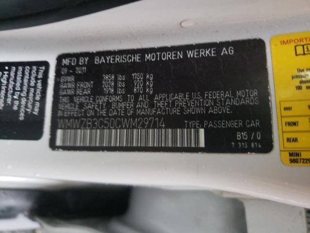 2012 MINI COOPER COU WMWZB3C50CWM29714